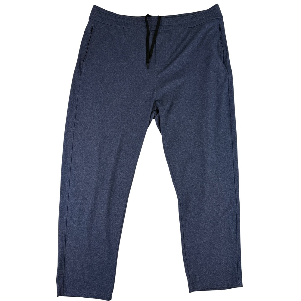 Public Rec All Day Every Day Pants Mens 42/30 Navy Blue Heathered Joggers